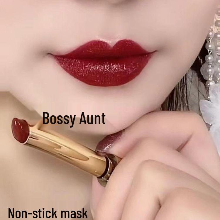 Cinnamon Milk Tea Matte Lipstick: Fade-proof, Transfer-resistant, Teeth-whitening, Waterproof, Moisturizing, Long-lasting No-makeup Look.