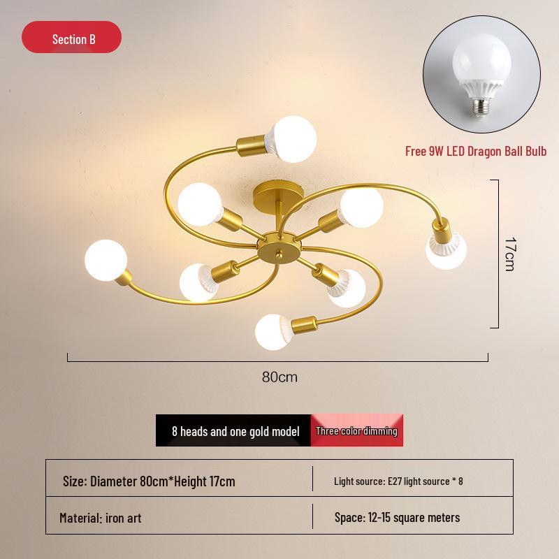 Nordic LED Ceiling Light: Modern Minimalist Design for Bedrooms & Living Rooms