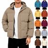 Men's Oversized Casual Down Jacket With Long Sleeves And Hood