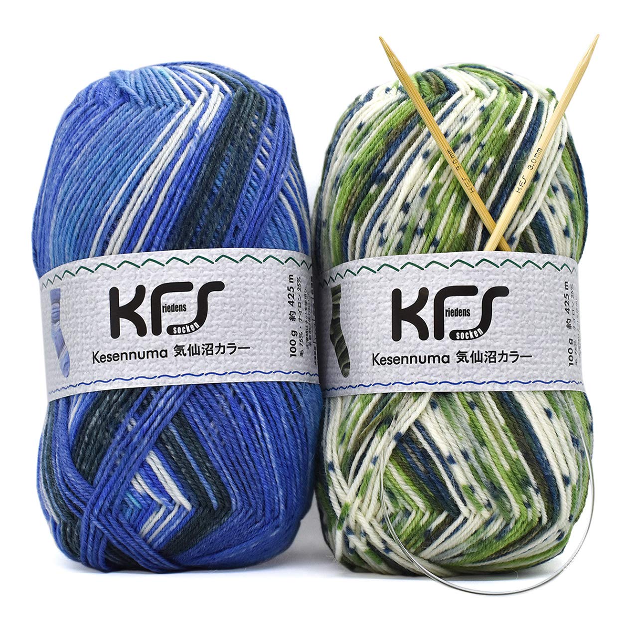 

KFS Hand Knitting Kit Yarn Opal Belly warmer hat knitting set KFS107 x KFS108 Circular needles included - (sea) (forest) -