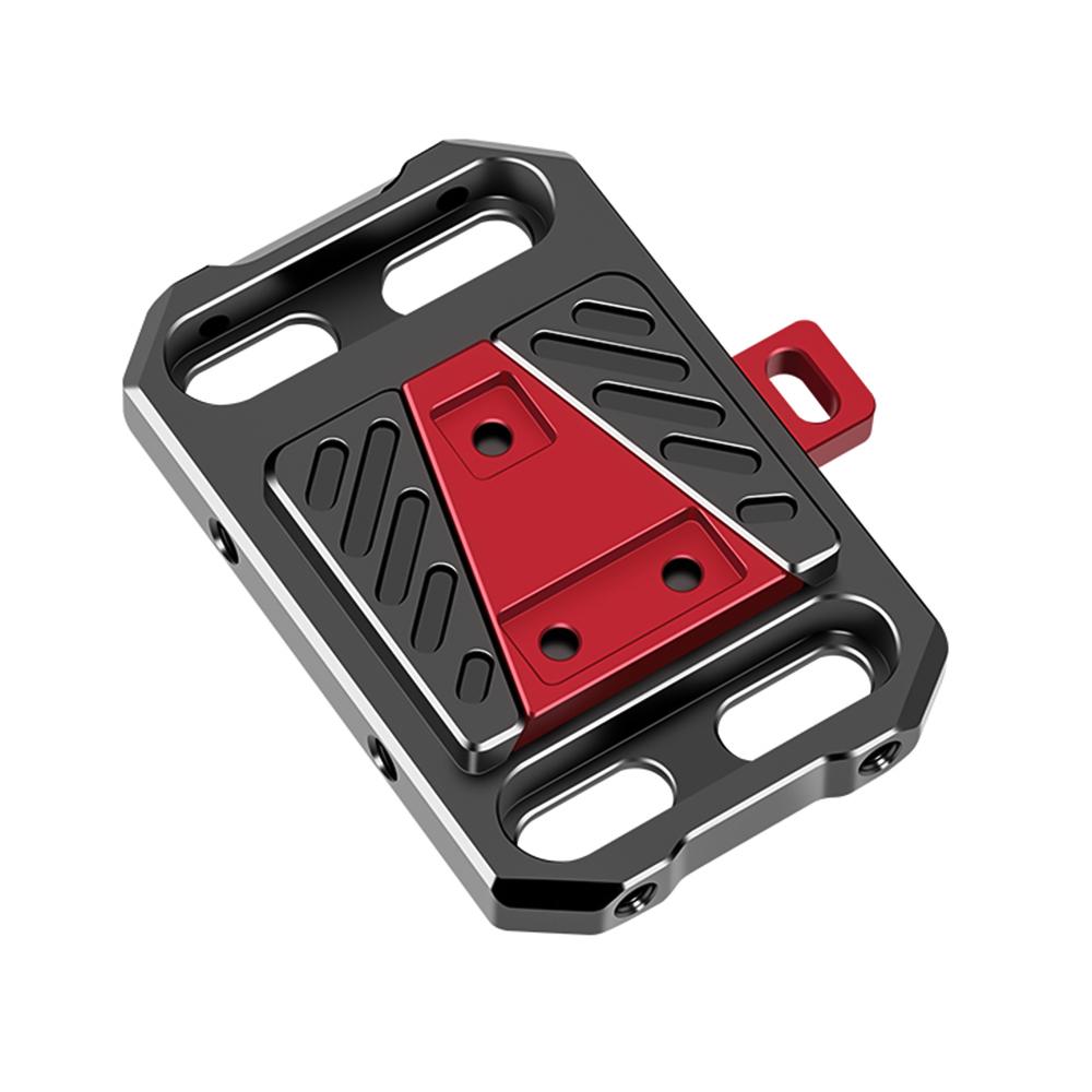 V Lock Plate V Mount Battery Plate V Mount Adapter Plate Aluminum Alloy with   M4 Screw Holes for 15mm Rod Clamp