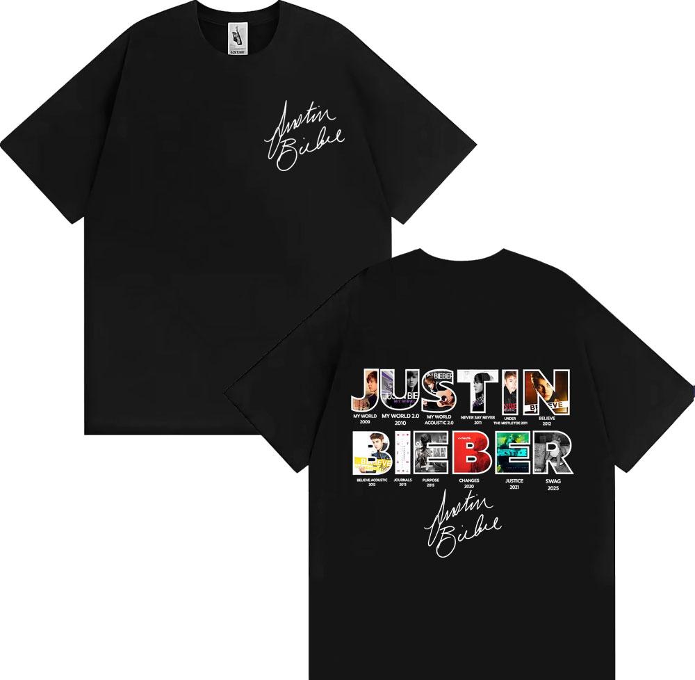 New Album Cover Graphics Tshirt Unisex and Women Summer Cotton Clothing Fashion Hiphop Y2K Short Sleeved Top Unisex