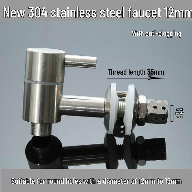 304 Edelstahl Infusionsbehälter Wasserhahn mit Keramikauslauf und Kupferventilschalter