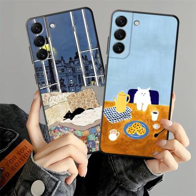 Handyhülle für Samsung Galaxy A05 A37 A06 A25 A16 A52 A36 A73 A51 A55 A57 A15 A23 A53 A17 Handyhülle A70 A50 A13 A41 A12 Cartoon-Katze