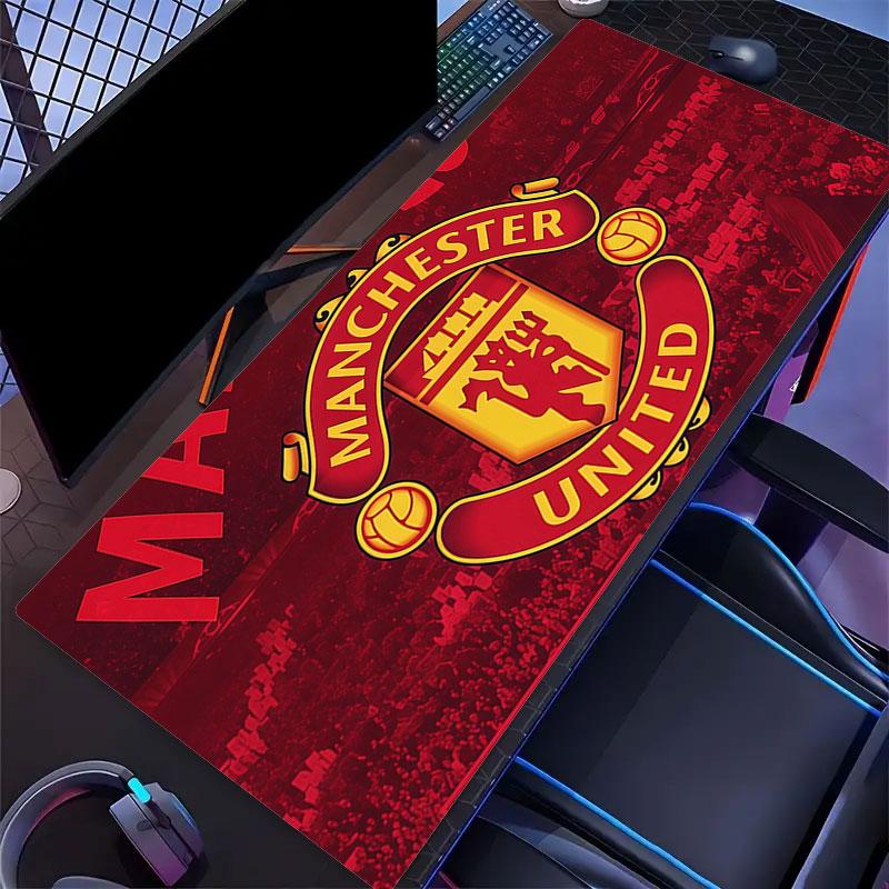 Man United Mouse Pad, Large Gaming Desk Mat, Non-slip XXL Mousepad for Laptop & Tablet, Mini PC Playmat with Stitched Edges