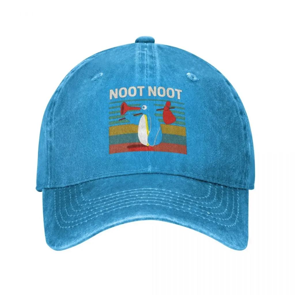 Noot Noot Pingu Penguin Meme Funny Cartoon Unisex Baseball Cap Distressed Washed Hats Cap Casual Outdoor Activities Snapback Hat