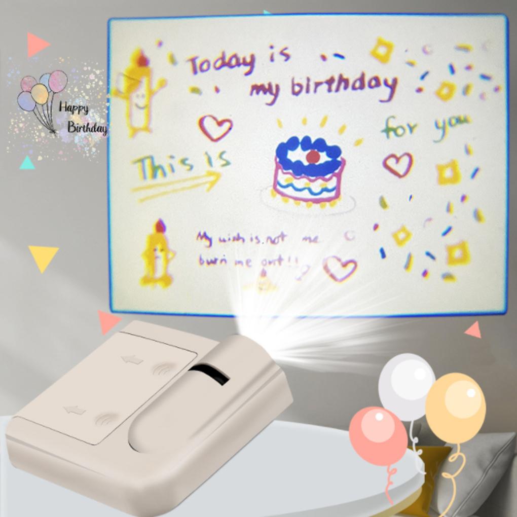 Projection Lamp Party Festival Wall Projector Light with Sheets Household Battery Operated Reusable Lighting Photo