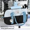 Denim Dual Color Pencil Case With Multi Functional Storage For School And Office Use