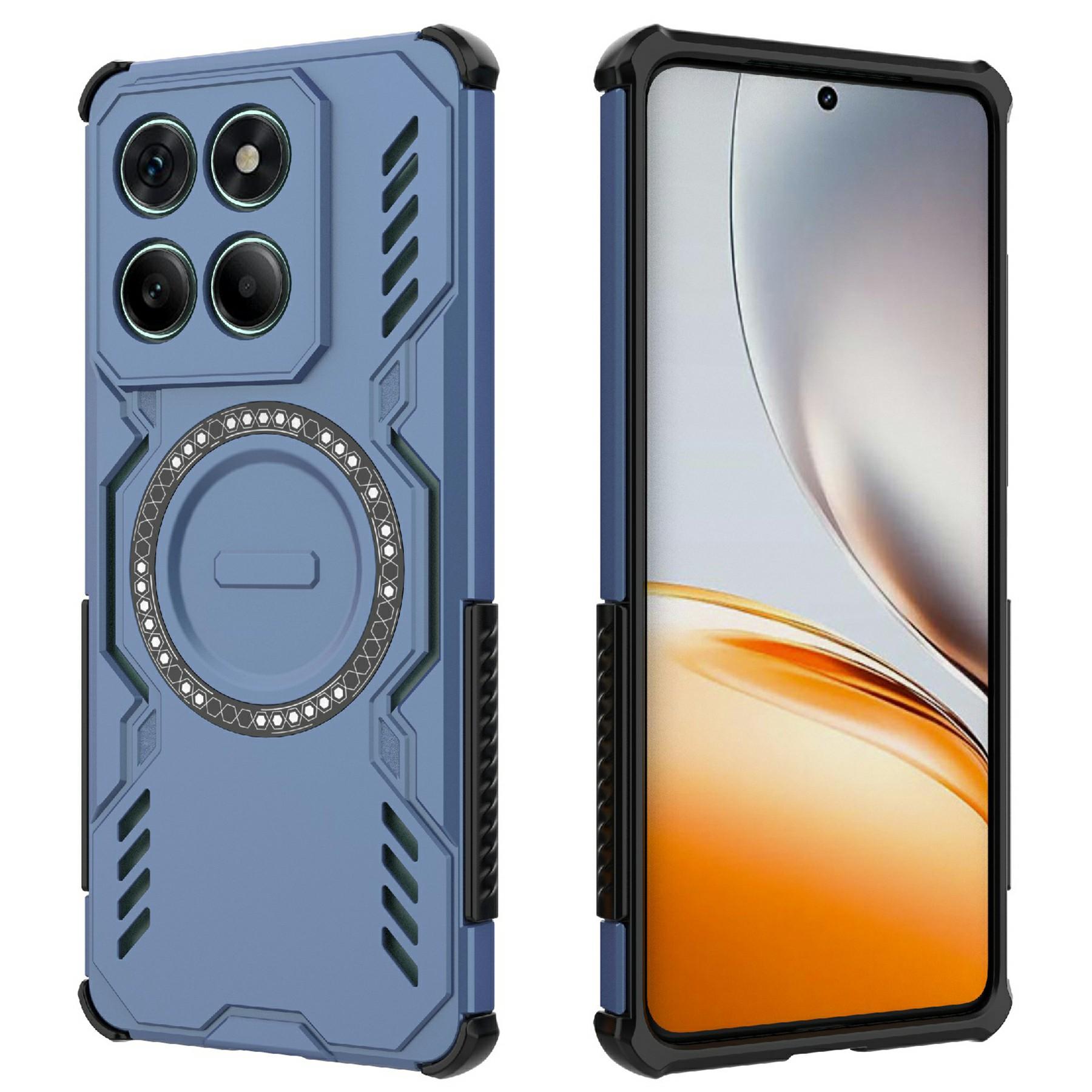 

For Motorola Edge 60 Fusion 5G/Edge 60 5G Magnetic Case Butterfly Armor Hollow Heat Dissipation PC + TPU Phone Cover E