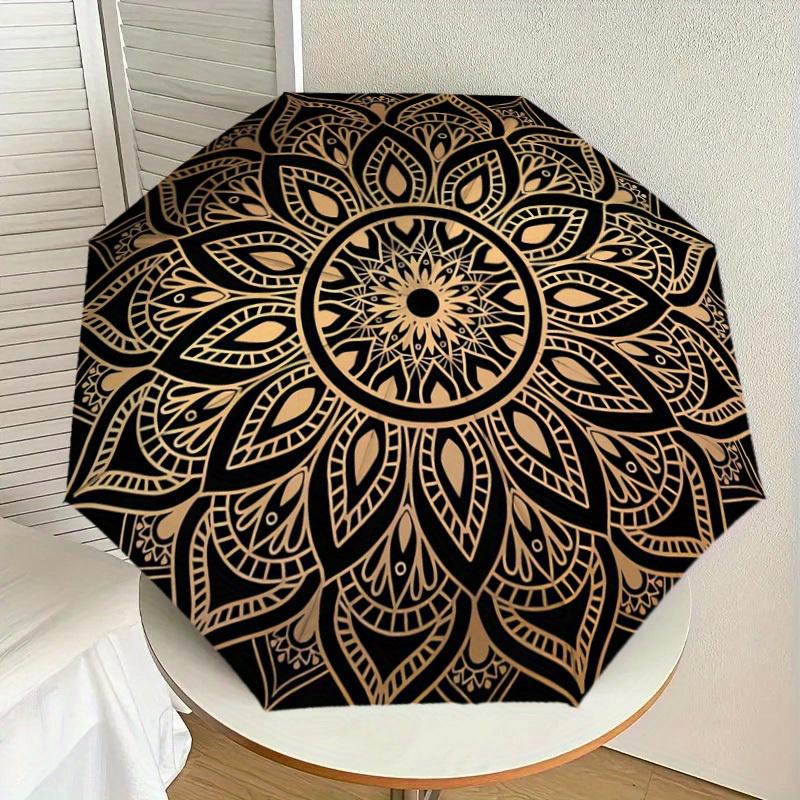 1pc Mandala Pattern Themed Umbrella -Home Travel Portable Outdoor Accessories, Multi-functional Umbrella Gift081641