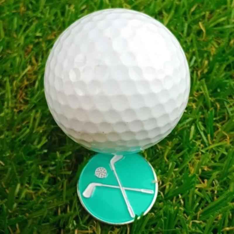 Metal 1inch Golf Balls Marker Hat Clip Golf Balls Marker Golf Gift Assorted Pattern Metal Hat Clip Magnetic Golf Marker