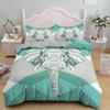 Bohemsk Elefant Sengetøy Sett Queen King Size Fargerikt 2/3 stk Dynetrekk Boho Psykedelisk Indisk Mandala Polyester Dyne Trekk