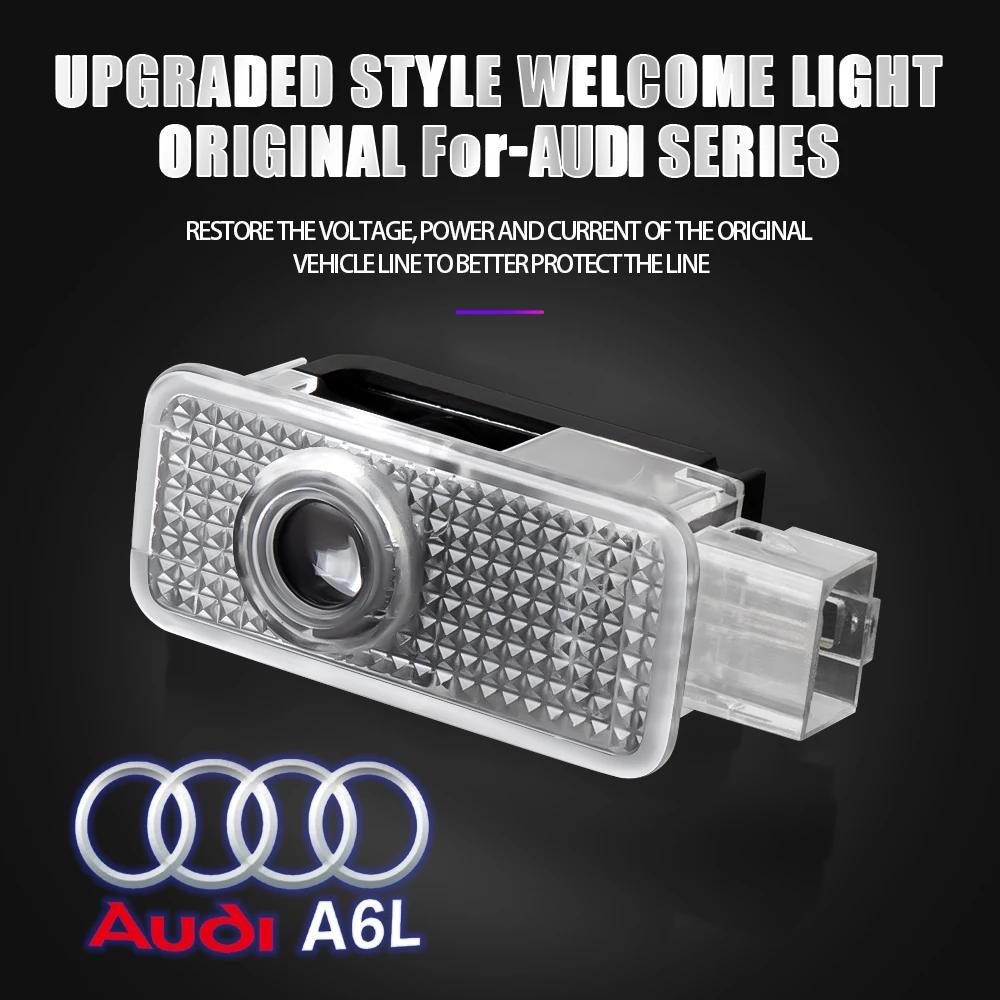 2Pcs HD Car Door Projector Laser Lamp Car Door Welcome Light For Hot Sline Q3 A5 A7 A3 Q5 Q7 A4L RS Quattro S3 S4 S6 S5 S7 S8