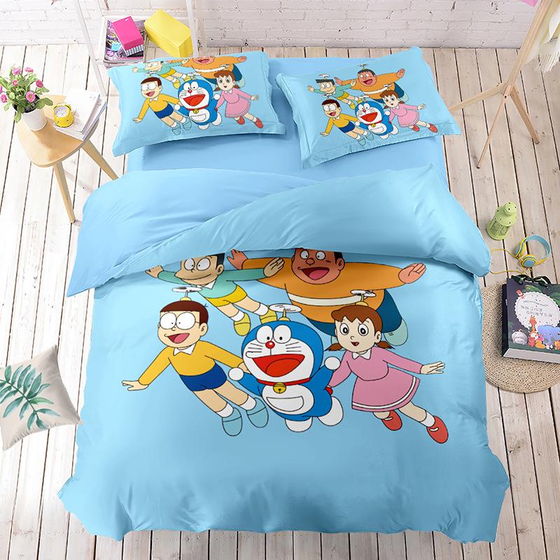 

Comforter 3D Printed Anime Dora-Emon Quilt Duvet D-Doraemon Bedding Set For Children And Girls Boys Teenagers Comforter (quilt)-EU Single(135*200cm)3pcs