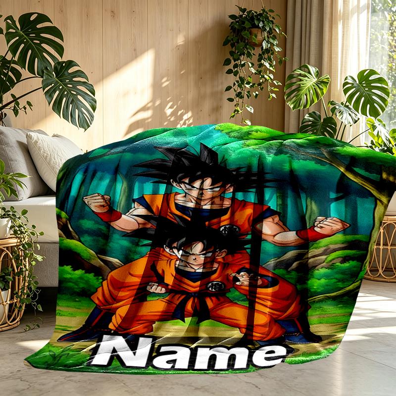 Custom Name Personalized Anime Print Blanket, Home Decor, Bedroom, Sofa, Camping, Couch, Gifts for Birthday Christmas