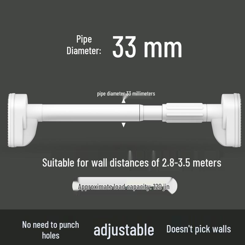 Retractable No-Drill Balcony Clothes Drying Rod, 304 Stainless Steel Hanger for Home Use