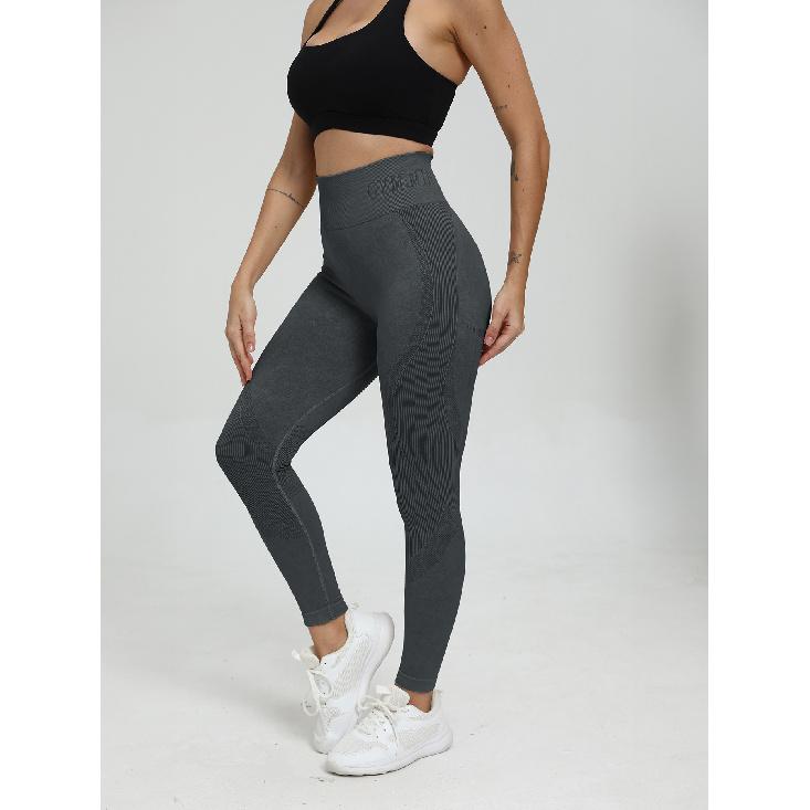Neue Matte Gewaschene Pfirsich Po Nahtlose Yogahose Für Damen, Enganliegende Buchstaben Fitness Übung Yogahose Für Damen