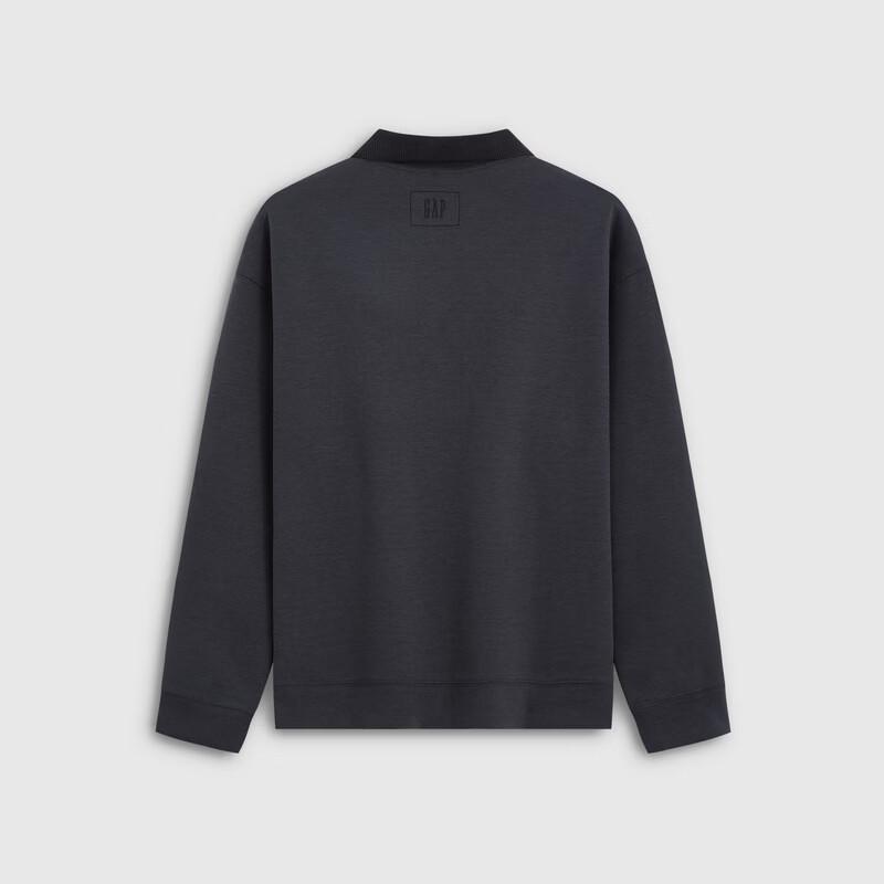GAP Unisex Polo Collar Brushed Sweatshirt