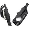 Left Right Front Bumper Fog Light Lamp Cover Bezel Grille W/Chrome Trim Compatible with BMW 3 Series F30 F31 11-17 51117300737 51117300738(Pair)