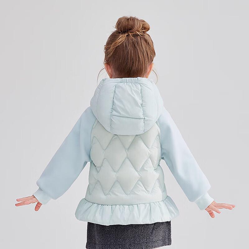 Deesha Girls Princess Style Hooded Lightweight Down Jacket 140