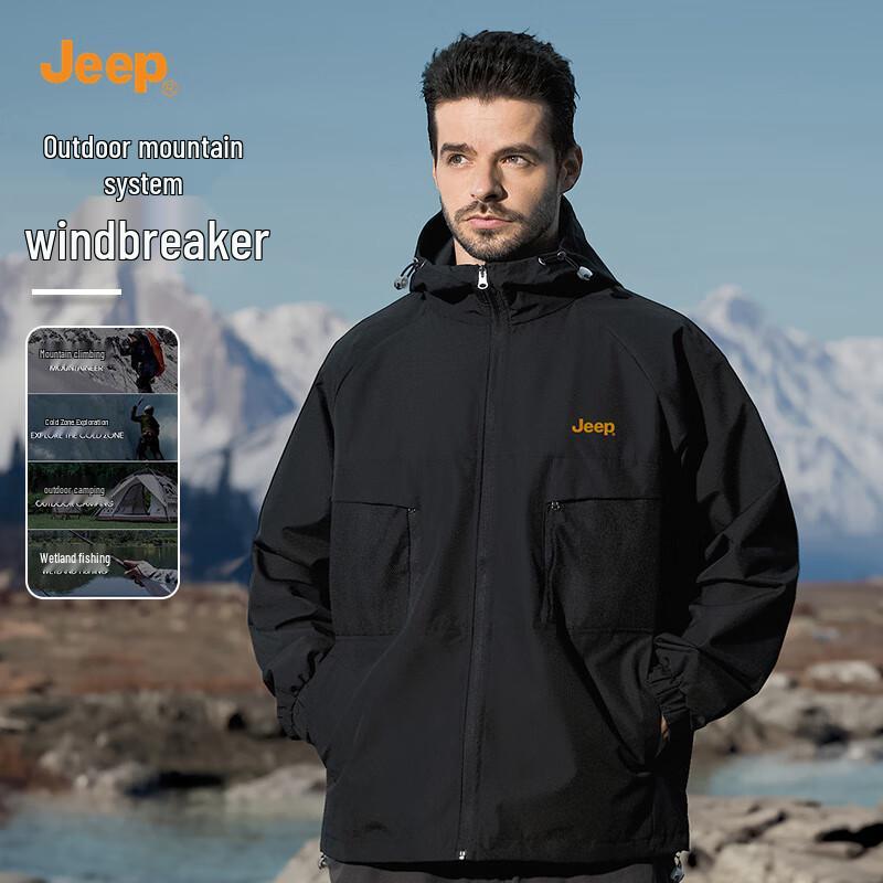 

JEEP Men s Casual Hooded Jacket M