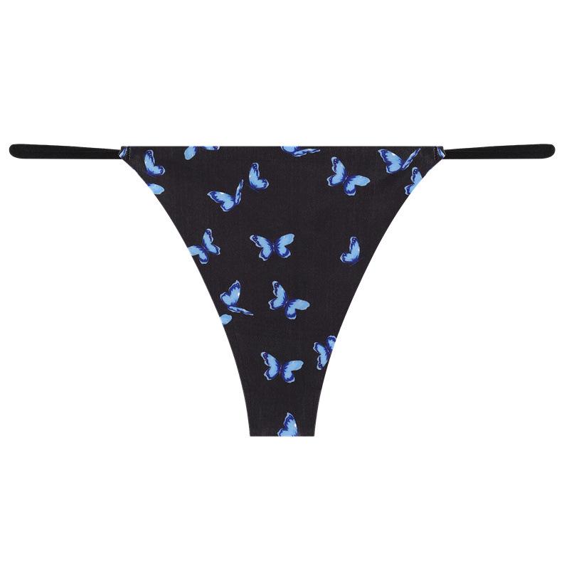 Leopardenmuster Eis Seide Nahtlos Niedrige Taille Damen Slips