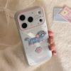 Striped Cat-themed IPhone 17 Case, Compatible with IPhone 15, 16 Pro, and Max. Embroidered Cartoon Design, Drop-proof and Full Protection