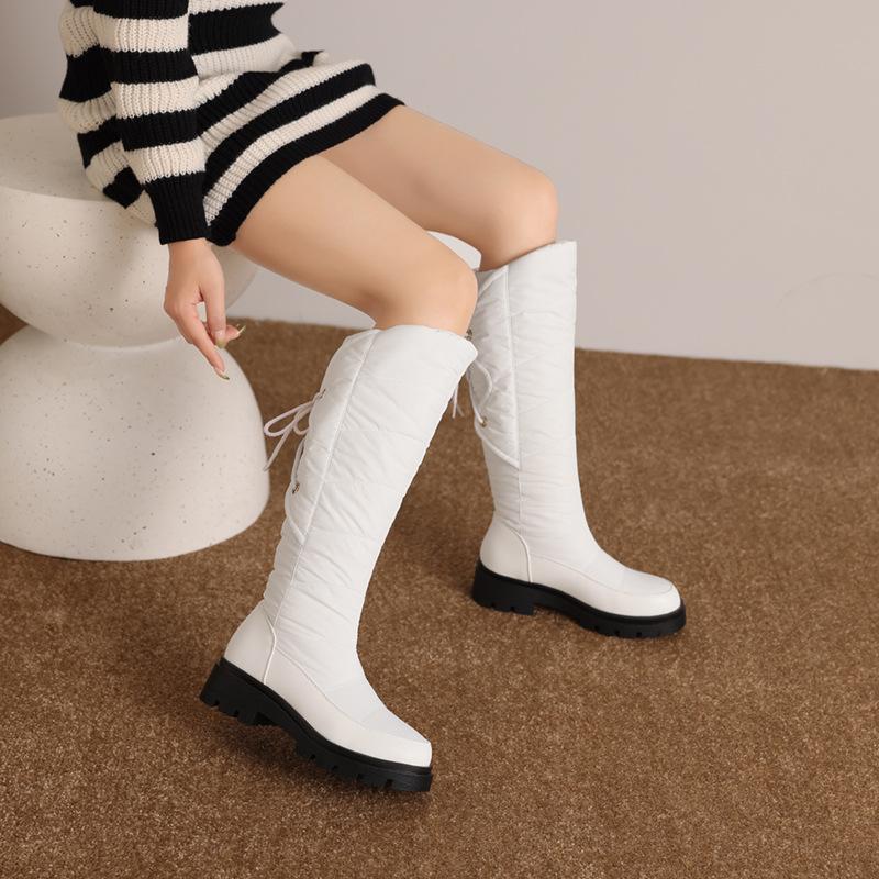 Snow Boots Autumn and Winter Piled Thick Wool Cotton Shoes Shoes Thick Sole Flat Bottom Comfortable Warm Cotton