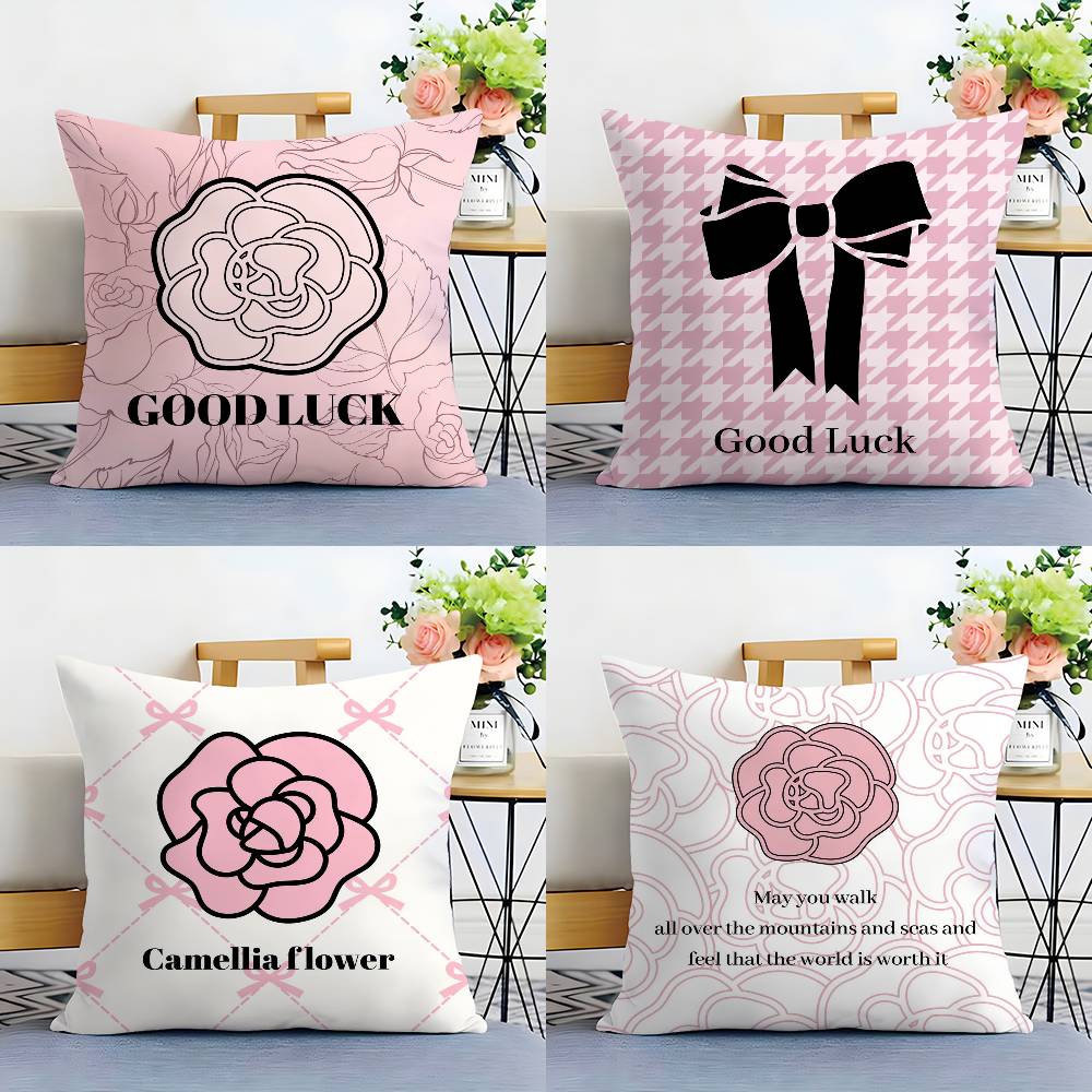 Luxury Good Luck Pillow Case Sofa Living Room Bedroom Double-Sided Printing Square Cushion Nap Time Cushion Cover