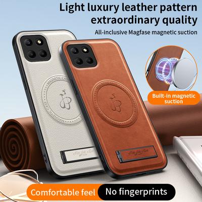 Magnetic Stand Holder Leather Phone Case For Honor X7C X8B X8C X9C X9B X9A 400 200 Magic 7 Pro Lite Wireless Charging Logo Cover