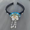 Flower Hanbok Hairband Pearl Stage Dance Hair Hoop Sweet Korean Headband  Girl