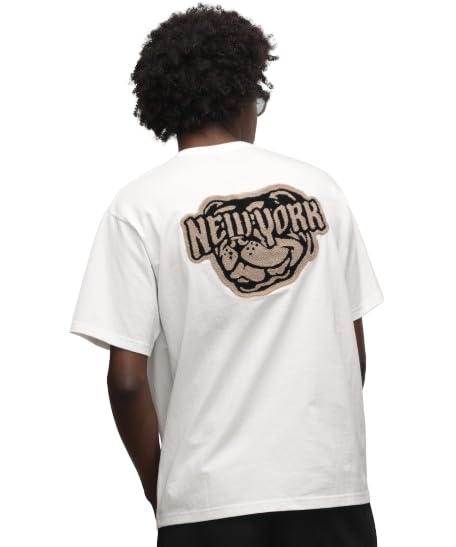 

Schott NYC CHENILLE BULLDOG T-SHIRT (Men s Size Small, White, 782-4134011)