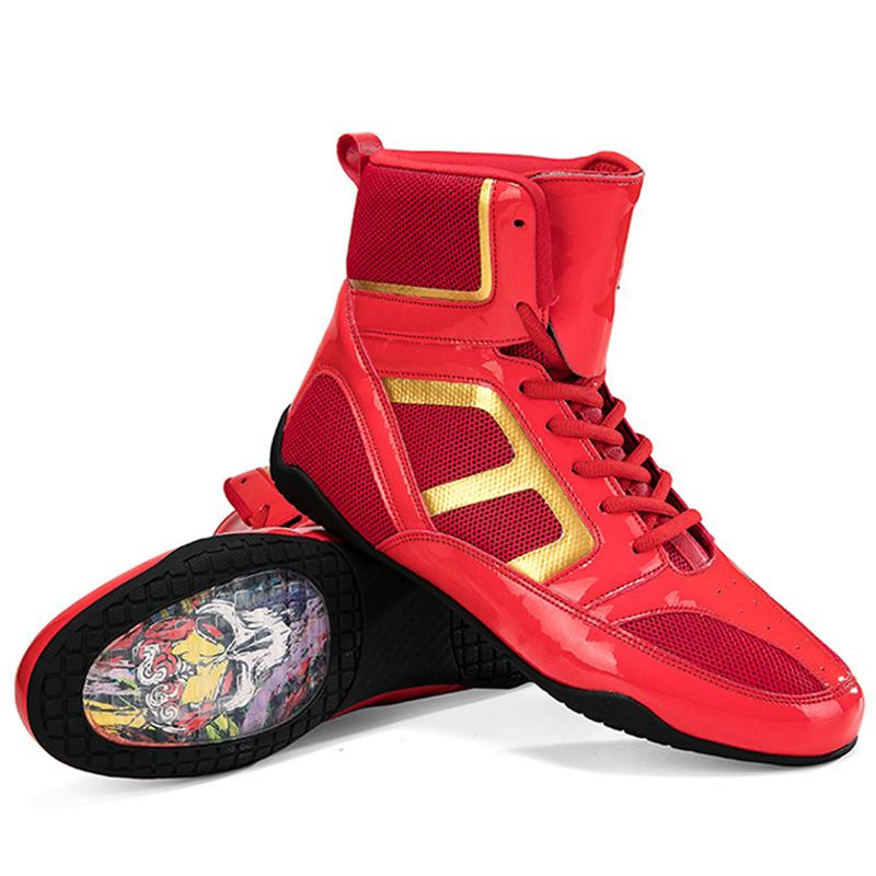 Pro Boxing Shoes Men's Wrestling Training Shoes Martial Arts Training Shoes for Men and Women Anti Slip Flighting Shoes