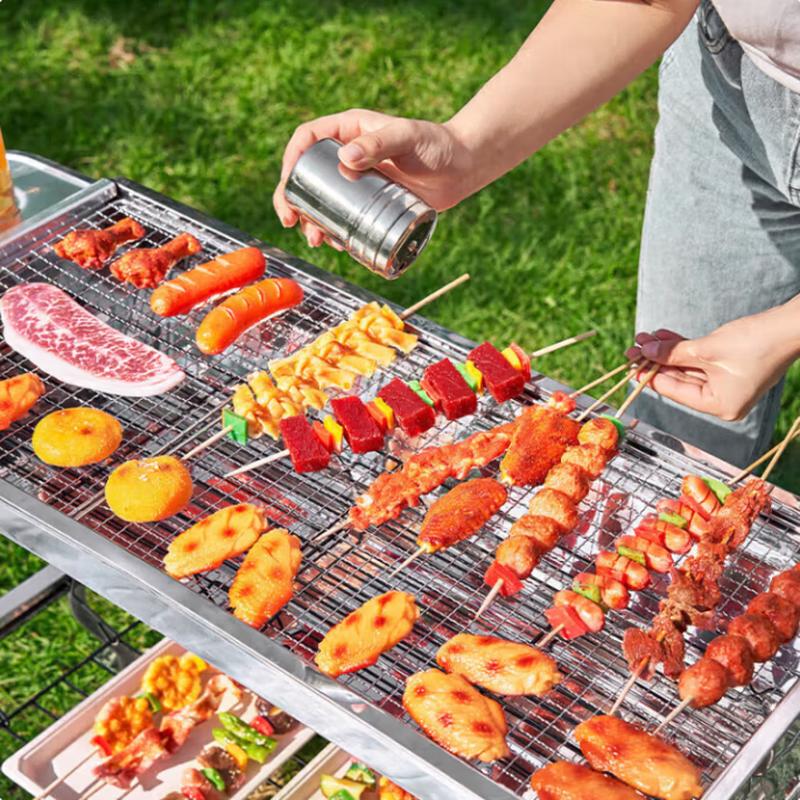 FNZY Portable Stainless Steel Foldable BBQ Grill