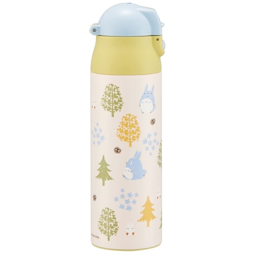 Skater Insulated Stainless Steel Bottle for Formula Preparation, 500ml, Lightweight and Portable, Totoro Forest Design, SMIB5-A