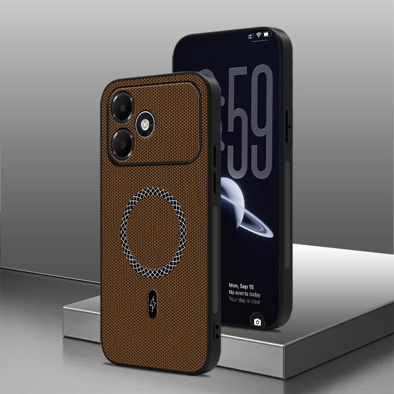 OPPO A1C mobile phone case triangular pattern magnetic suction Reno11Promax sticker A1S anti-drop A1 protective case