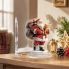 Christmas 2D Acrylic Flat Standee Desktop Decoration Gift Ornament, 18 and Bear with Bag Design