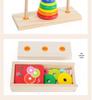 Hanoi Tower Wooden Puzzle Toy for Logical Thinking - Eight Layers for Early Education and Elementary Students