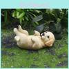 Resin Lifelike Golden Retriever Miniature Sculpture For Travel Souvenirs And Office Decor