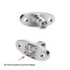 XMSJ-An10 Hole Pitch 2"/51 Turbo Oil Drain Return Flange Adapter Sliver CNC Process Leakproof for T3 T4 GT28 GT30 GT35 T25