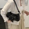 Women's Pu Leather Shoulder Bags Hoboes Handbags Purses with Adjustable Strap Small Crossbody Bag Bowknot Hoboes Bags