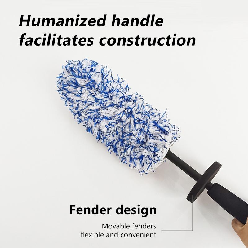 SEAMETAL Microfiber Car Wash Brush Cleaning Gloves Plastic Handle Wheel Brush Washing Tool Car Detailing Care Dust Removal Brush