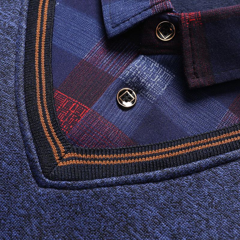 Vintage Plaid Sweater Pullover Men Thick Warm Knitwear Winter Autumn Patchwork Men's Fleeced Polo Collar Pullovers