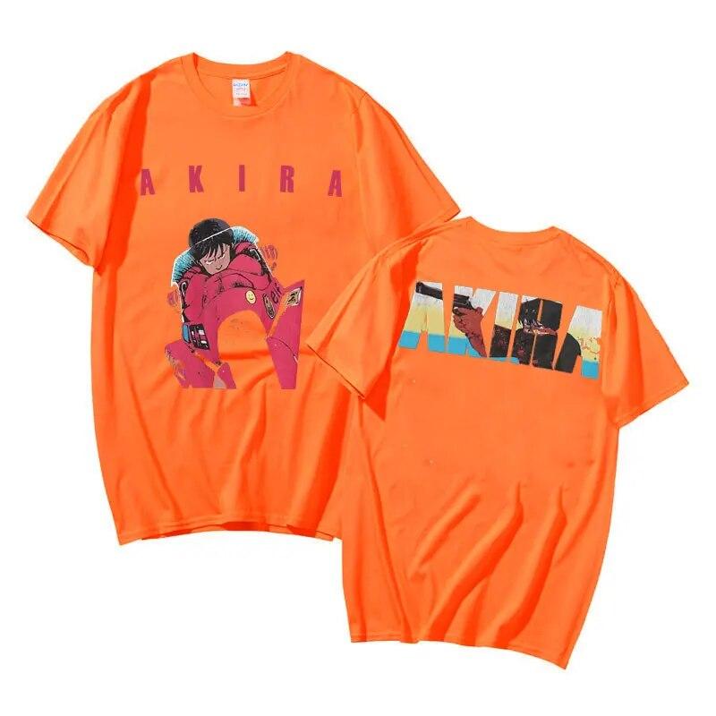 90s Action Sci-fi Anime Akira Double Sided Graphic Print Tshirt Unisex Women Fashion Streetwear Oversize Hip Hop Tees Short Sleeve