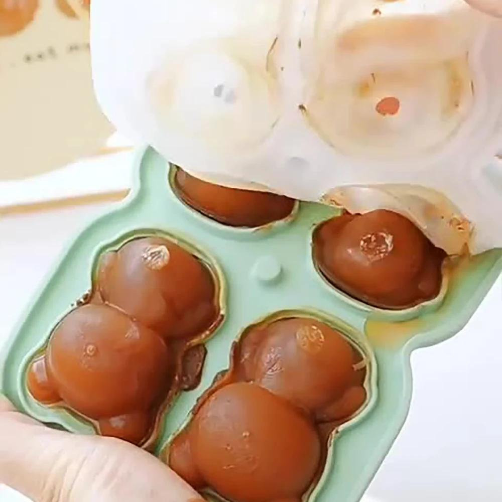 1ks Medvědí forma na ledové kostky Silikonová forma na ledové kostky Mražená forma na ledové kostky Medvěd Mražená káva Mléko Čaj Forma na led Ledový balíček