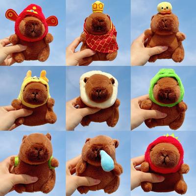 Cute Kapibara Doll Water Guinea Pig Plush Toy Doll Schoolbag Pendant Grab Machine Doll