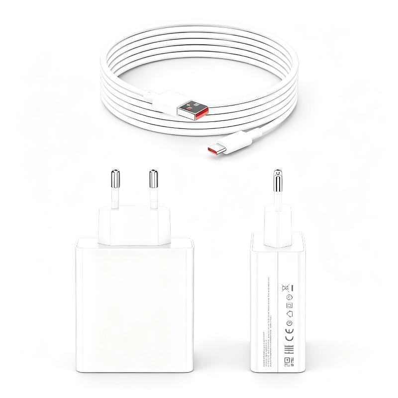 120W Fast Charger Set With Type C Cable Ultra Fast Charging Speed For Android Smartphones Home Office Travel Use