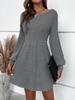 Women's Casual Woolen A-line Dress - Loose Fit Knitted Spring/Autumn Skirt