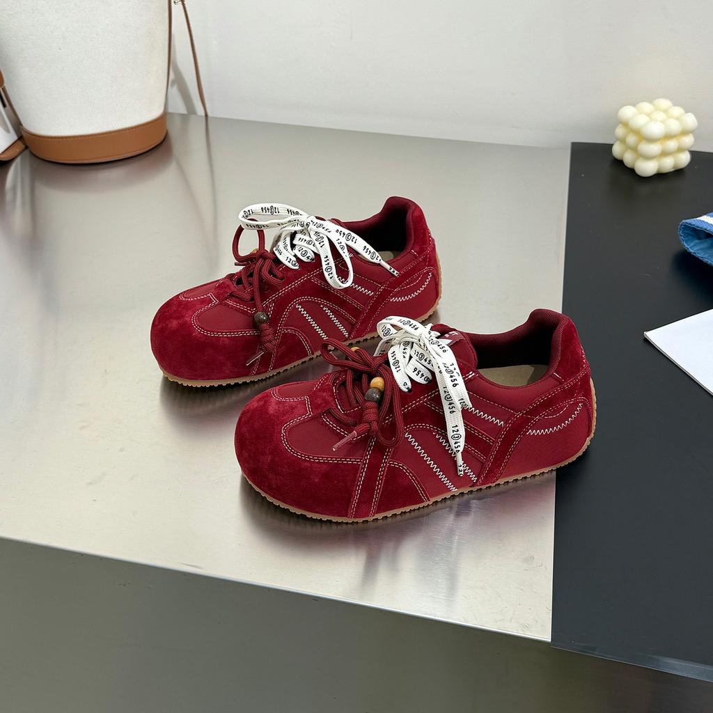 Yueyu's new versatile inner height-increasing ugly cute German training shoes for women's 2025 autumn new two-color shoelaces casual Forrest Gump shoe