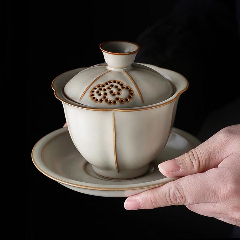 Shangqi Beige Ru Kiln Three-Piece Gaiwan